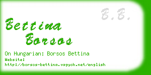 bettina borsos business card